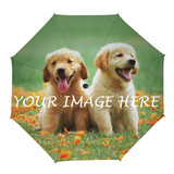 Custom Photo Manual Umbrella, Personalized Design, Advertising DIY Foldable Umbrellas Gift