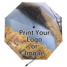 TOPTIE Custom Umbrella with Photo Full Printing Personalized Folding Umbrella Auto Open