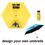 TOPTIE Custom Mini Sun & Rain Travel Umbrella, Add Your Logo on Portable Umbrella, Personalized Compact Lightweight Umbrella - Red
