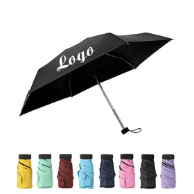 Custom Mini Sun & Rain Travel Umbrella, Add Your Logo on Portable Umbrella, Personalized Compact Lightweight Umbrella