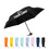 TOPTIE Custom Mini Travel Umbrella, Add Your Name Logo on Compact Umbrella for Sun & Rain - Black