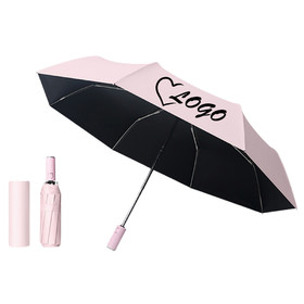 TOPTIE Custom Sun & Rain Umbrella, Add Logo on Travel Umbrella with Auto Open & Close, UV Protection Windproof Compact Umbrella