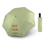 TOPTIE Custom Compact Umbrella with Auto Open, Logo Printed Round-Corner Umbrella with Reflective Strip