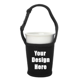 Custom Neoprene Coffee Cup Sleeves for 12oz-24oz Drinks, Reusable Insulator Sleeve for Cold Beverages, Iced Coffee Cups