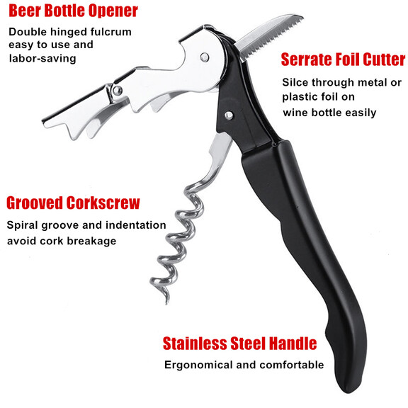 Aspire Personalized Double Hinged Waiters Corkscrews Customized Wine Bottle Opener Bar Accessories Great for Party