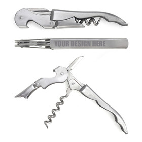 Aspire Personalized Stainless Steel Corkscrew Customized All-in-One Waiter Wine Bottle Opener Perfect Bar Beer Tool