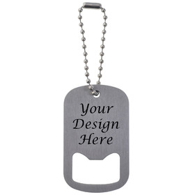 Custom Laser Engrave Dog Tag Bottle Opener Stainless Steel Beer Can Opener Key Tag Bar Tool Accessories