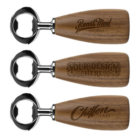 Apsire Custom Walnut Wood Bottle Opener, Engraved Wooden Handle Opener, Vintage Beverage Opener for Wedding Party Groomsmen
