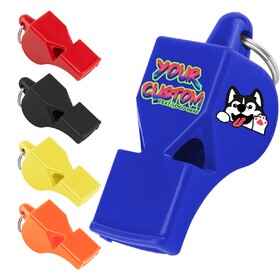 GOGO Custom Whistles with Lanyard, Plastic Pea-Less Whistle for Sports Coach Referee