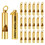 GOGO Custom Engraved 20 PCS Brass Whistle, Survival Whistle, Emergency Whistle for Boating Camping Hiking Hunting