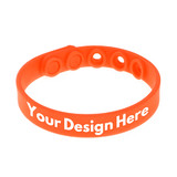 Custom Printed Silicone Adjustable Wristband for Adults Kids