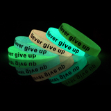 Custom Printed Silicone Bracelet, Classic 1/2 Inch Rubber Wristband with Logo