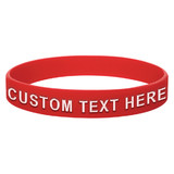 Personalized Ink Injected Silicone Bracelets, Color Filled Debossed Silicone Wristbands, Custom Rubber Bands