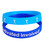 GOGO Custom Embossed Printed Silicone Bracelet with Raised Text Graphics, 8" L x 1/2" W - Black