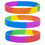 GOGO SAMPLE - Personalized Rainbow Pride Silicone Bracelets, Custom Segmented Wrist Bands, Great For Events