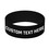 GOGO Custom 1 Inch Wide Silicone Awareness Bracelet with Logo Text - Black