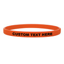 Personalized Thin Silicone Bracelets for Adults, Custom Rubber Bands with Logo, Party Favors