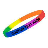 Customizable Thin Silicone Wristbands for Fundraisers, 1/5 Inch Wide