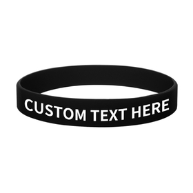 GOGO 100 PCS Customized Silicone Bracelets Rubber Band Personalized Wristbands Party Favor