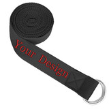 Muka Custom Yoga Stretch Strap, Personalized Cotton Workout Belt with Adjustable D-Ring Buckle