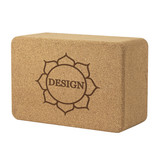 Muka Custom Cork Yoga Block, Engraved Yoga Brick Cork High Density for Pilates Stretch Exercise