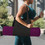 Muka Custom Yoga Mat Bag Natural, Shoulder Tote Bag with Mat Carrier Pocket for Yoga, Pilates, Travel, Gym