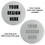 Aspire Laser Engraved Set of 6 Custom Round Coasters with Holder, Personalized Stainless Steel Coasters, Industrial Style