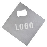 Custom Stainless Steel Beverage Coasters with Build-in Bottle Openers, Personalized Drink Coasters