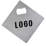 Custom Stainless Steel Beverage Coasters with Build-in Bottle Openers, Personalized Drink Coasters for Bar