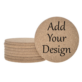 TOPTIE Custom Cork Coaster with Logo/Text, Personalized Coaster for Drinks Absorbent, Housewarming Gift