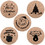 TOPTIE 10 Pcs Christmas Coasters for Holiday Decoration, Absorbent Cork Coaster - Merry Christmas