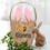 TOPTIE Custom Easter Basket with Bunny Ears, Easter Decoration Rabbit Tote Bag for Party Accessories
