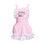 TOPTIE Custom French Maid Apron for Women Fancy Ruffles Ladies Pink Apron with Pockets Kitchen Accessories