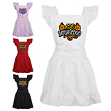 TOPTIE Customized Embroidered Maid Apron for Women Cute Kitchen Apron Halloween Party Favor