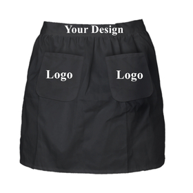 Aspire Personalized Waist Aprons with Two Pockets for Women Working Half Cotton for Cafe Restaurant Party Costume