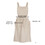 TOPTIE Custom Cotton Women Cross Back Chef Apron Dress with Pockets and Straps for Cooking Baking Gardening Beige