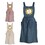 TOPTIE Custom Cotton Women Cross Back Chef Apron Dress with Pockets and Straps for Cooking Baking Gardening Blue