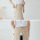 Customized Half Apron, Natural Linen Chef Pinafore with Two Big Pockets and Long Ties for BBQ Baking Khaki