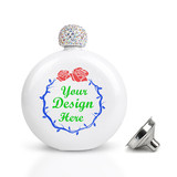 Custom Glitter 5 Oz Flask with Funnel, Color Imprint Liquor Bottle for Mother Lover Valentine Gift