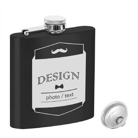 TOPTIE Personalized Engraving Flask for Men, Custom Stainless Steel Drinking Hip Flask