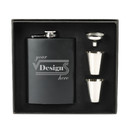 Personalized 8 oz Stainless Steel Hip Flask Set with Funnel & Cups, Laser Engrave for Wedding Gift