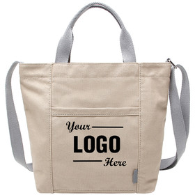 Custom Canvas Handbags with Zipper, Design Logo on Your Tote Handbag
