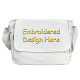 TOPTIE Custom Embroidery Canvas Messenger Bag with Logo, Add Name on Shoulder Bag for Daily Use