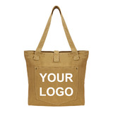 Custom Tote Shoulder Bag with Pocket, Design Your Soft Canvas Handbag for Shopping, Work