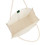TOPTIE White Blank Tote Bag with Handle, Beach Bag Fashion Canvas Jute Handbag, Gift Bag Party Favors