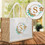 TOPTIE Custom Mini Canvas Jute Tote Bag with Embroidery Logo, Wedding Gift Bag Beach Bag
