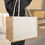 TOPTIE Custom Mini Canvas Jute Tote Bag with Embroidery Logo, Wedding Gift Bag Beach Bag