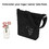 TOPTIE Custom Embroidery Black Canvas Hobo Tote Bag with Logo, Personalized Crossbody Bag with Adjustable Shoulder Strap