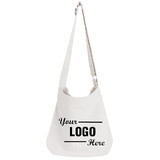 TOPTIE Custom Canvas Hobo Tote Bag with Logo, Personalized Crossbody Bag for School, Large Shoulder Bag