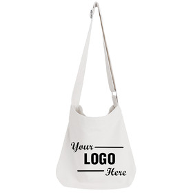 TOPTIE Custom Canvas Hobo Tote Bag with Logo, Personalized Crossbody Bag, Large Shoulder Bag